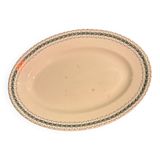 Plat de service ancien faïence bourgeois
