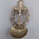 Cuillère coquille en argent 800 religieuse Italie Padoue années 1950