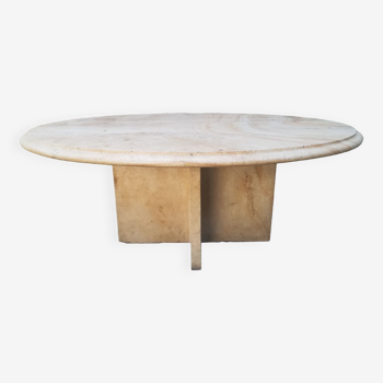 Natural travertine coffee table
