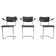 Set of three Bauhaus chrome dining chairs by Mauser, 1940s