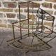 Antique metal plant holder display 1/4 round