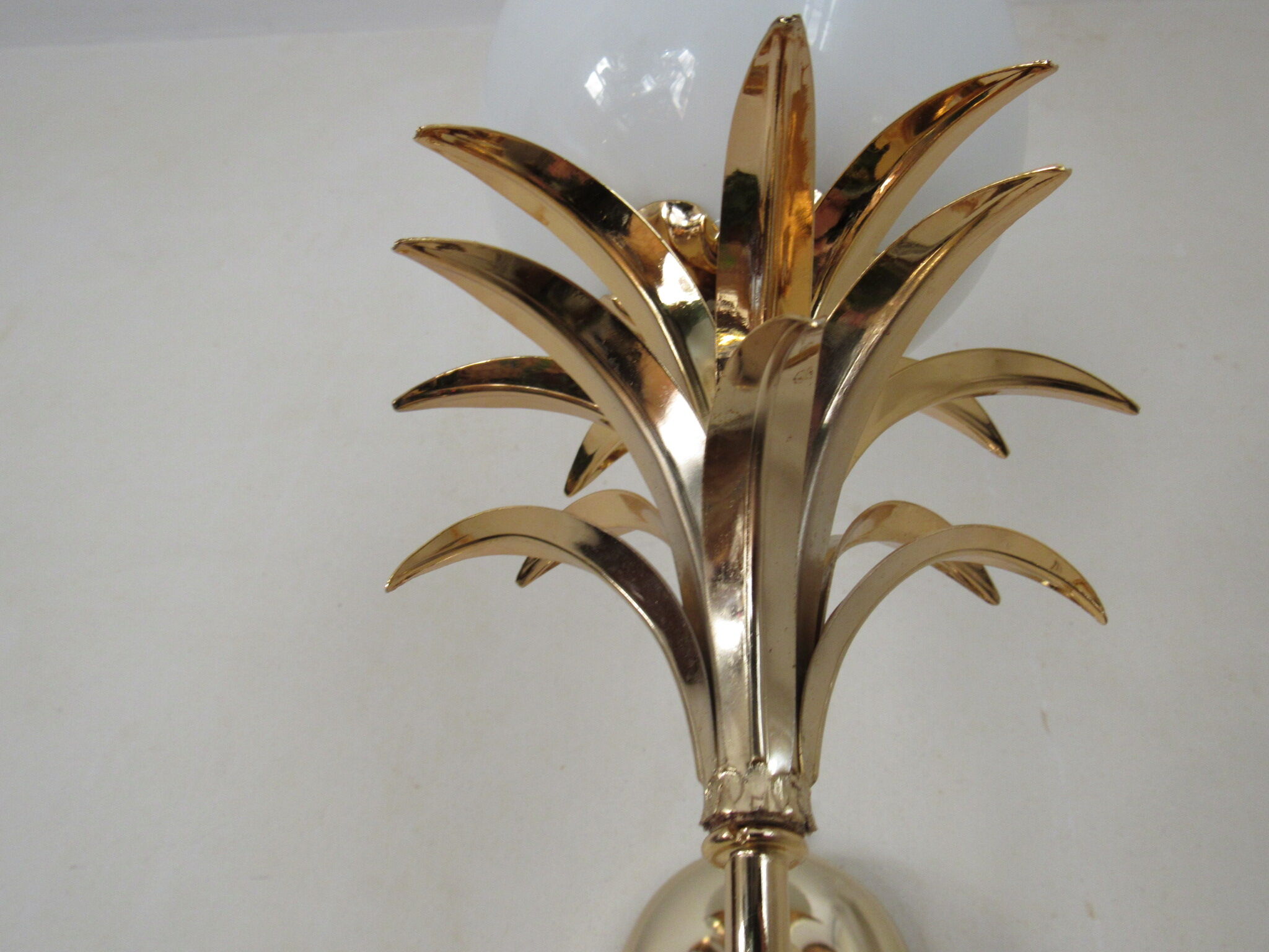 Luminaire wall lamp golden palm tree Sergio Terzani numbered