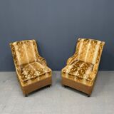 Set of two Victorian ladies armchairs from France 19th century