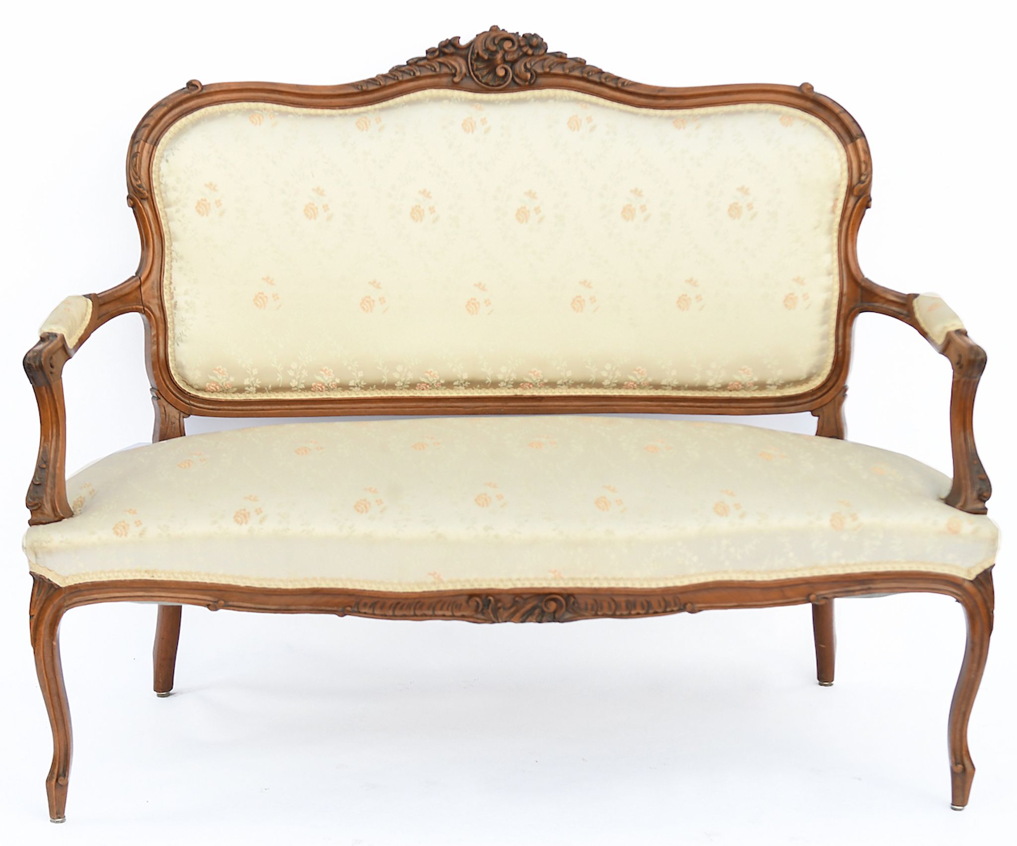 Carved wooden living room in Louis XV style