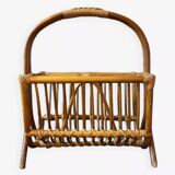 Bamboo magazine rack, 1960s