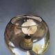 Chrome metal wall light with smoked glass from the 1980s.