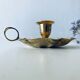 Indian candle holder in golden brass