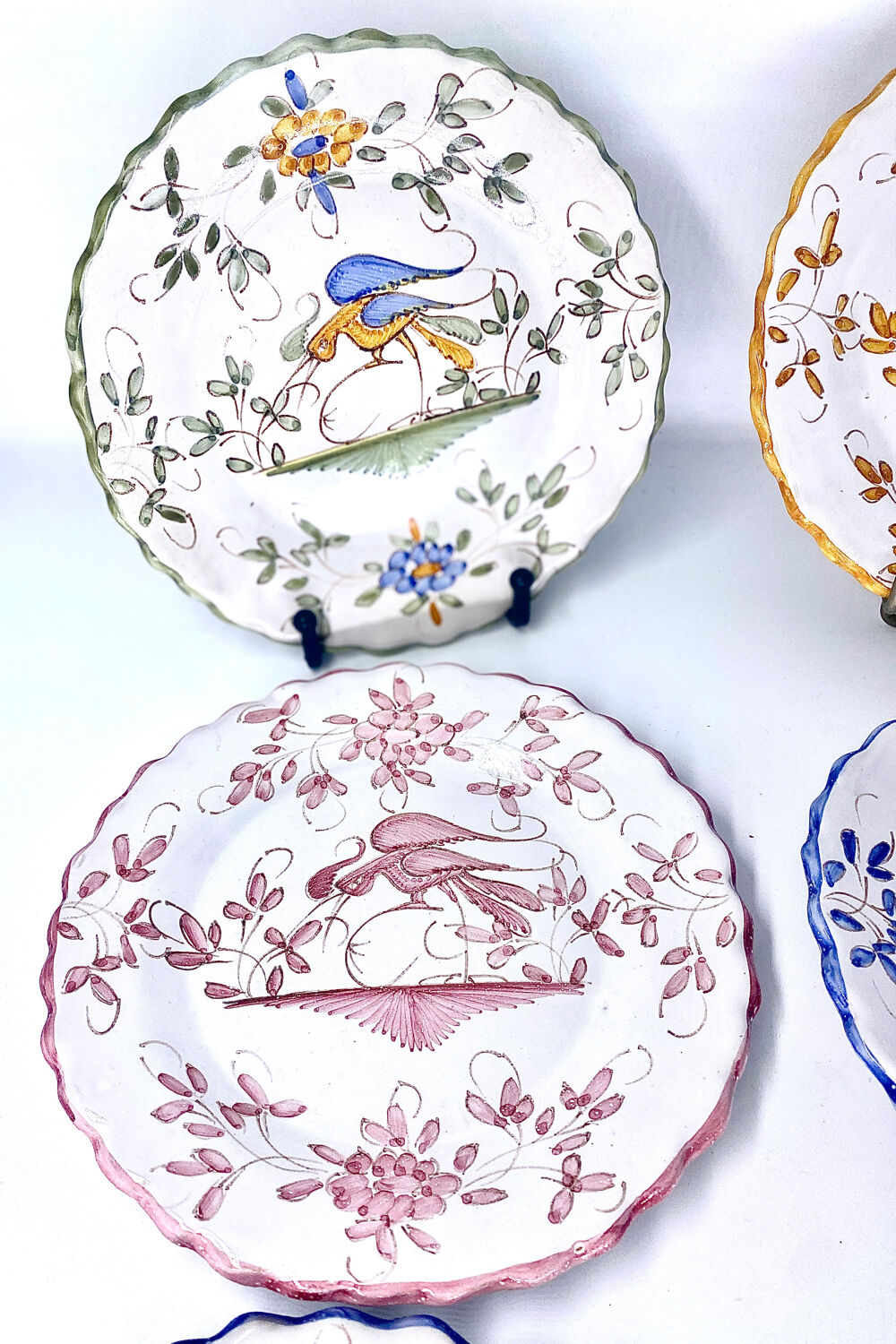 6 antique earthenware plates Martres Tolosane Jodra