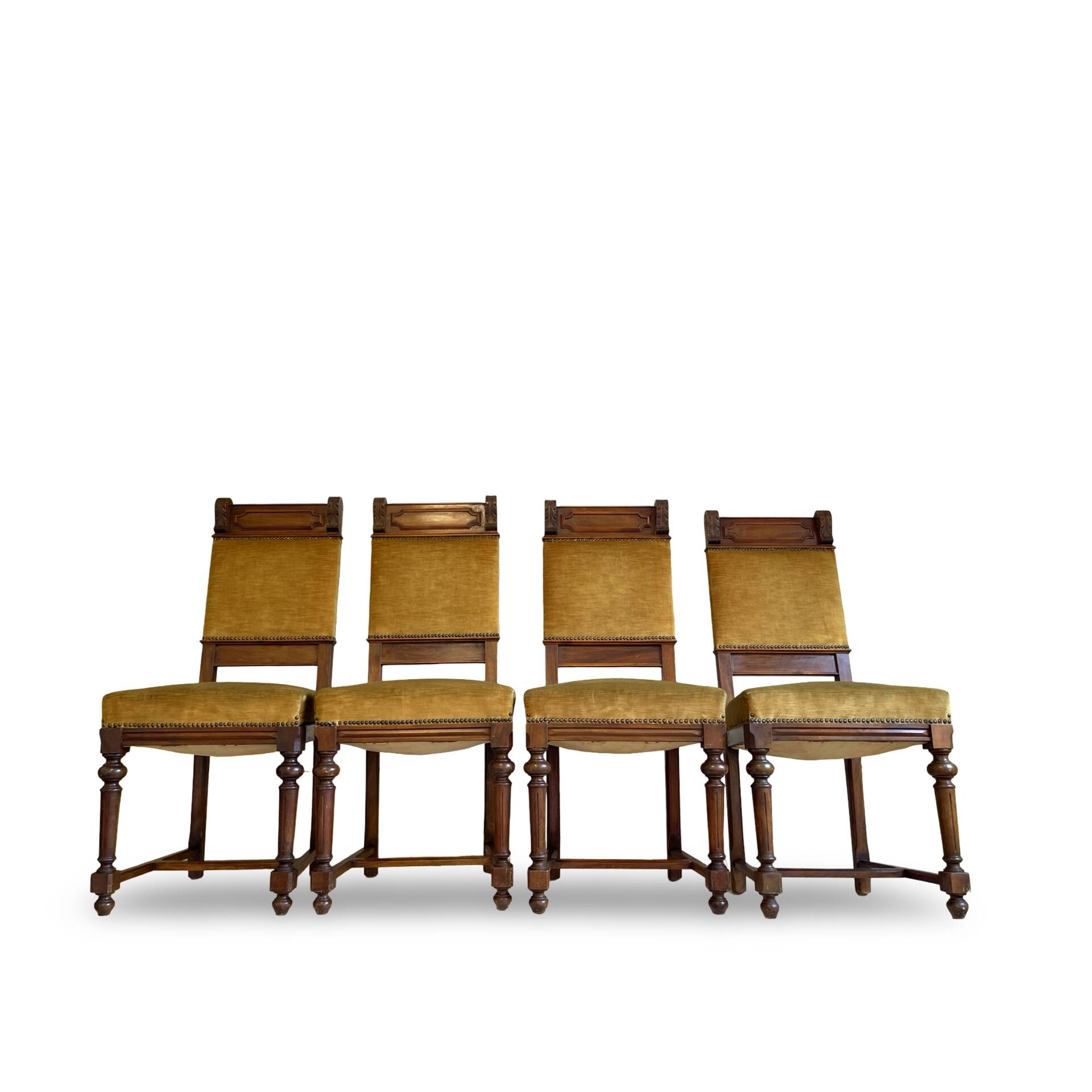 four Victorian dining chairs