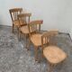 Suite de 4 chaises bistrot Baumann 1967