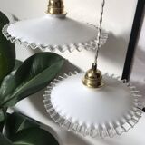 Suspension in flat serrated opaline from the 1950s - many models available