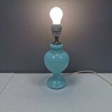 Lampe de table Holmegaard en verre vert, modèle Florence, 1989