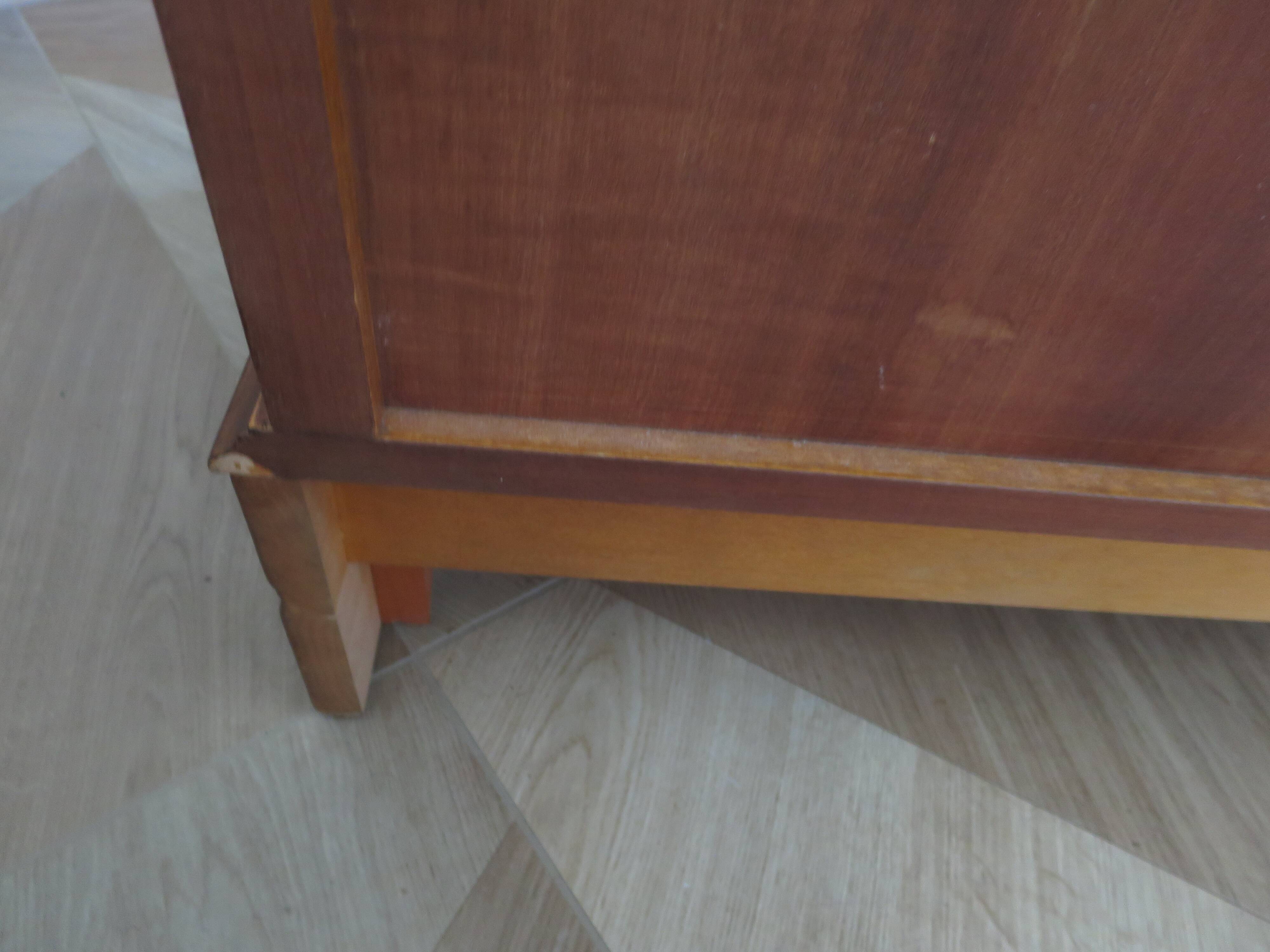 Beautiful Louis Philippe chest of drawers with 4 drawers - 3 locks - in cherry wood - 1980s