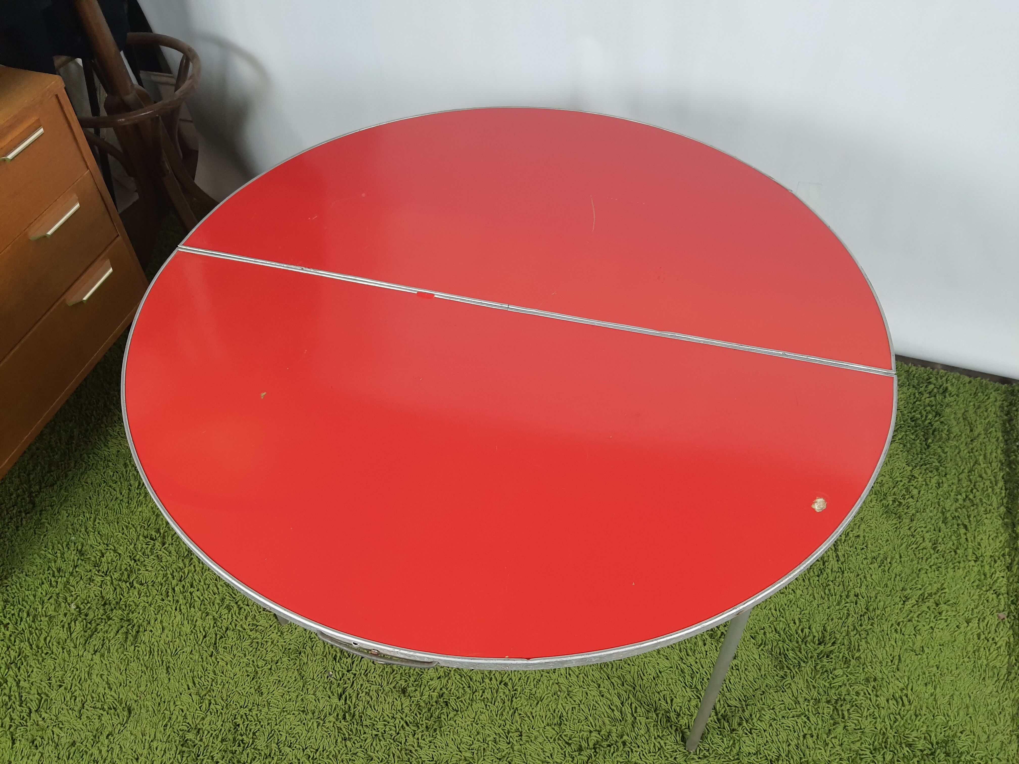 Vintage red folding table