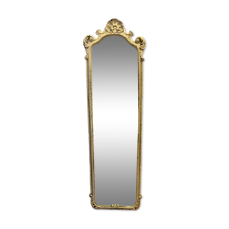 Miroir en bois peint sculpté