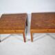 Vintage End Grain Wood Mosaic Tables  1960s