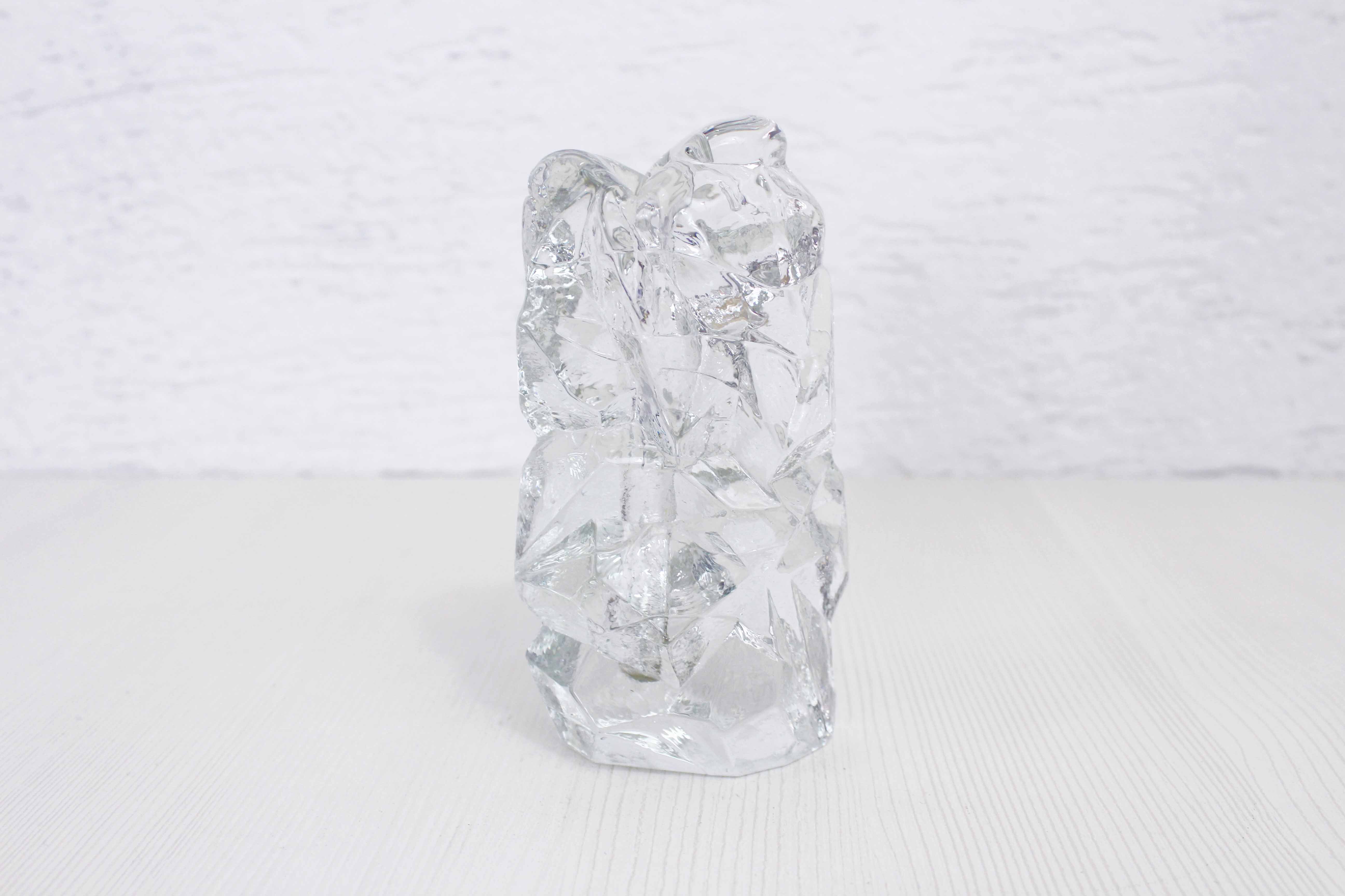 Soliflore "ice" glass 70s