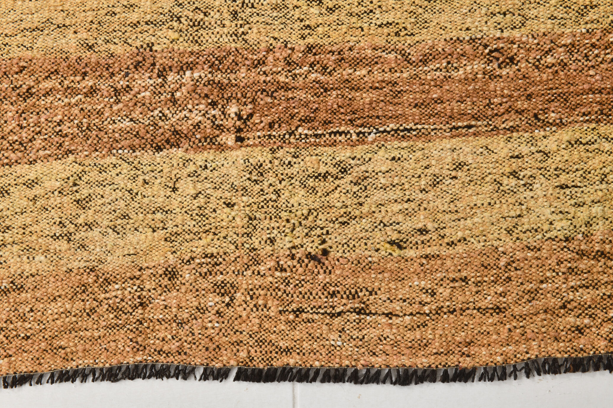 3x6 Light Yellow & Brown Turkish Kilim Rug, 83x173