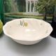 Round dish model embrun, with yellow floral patterns. stamped salins france