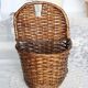 Vintage dark wicker wall basket