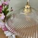 Vintage molded glass lampshade pendant light - tableware collection -