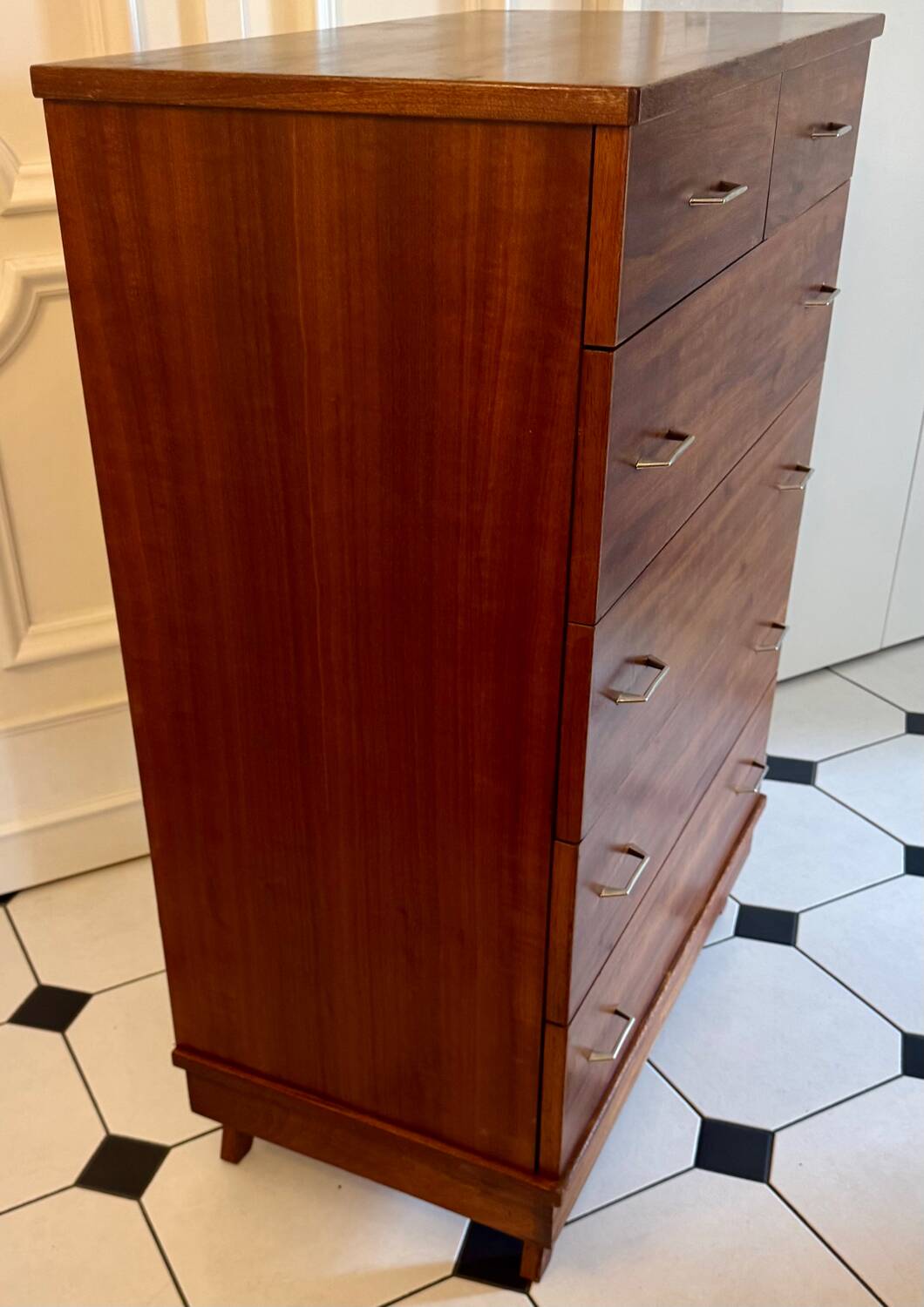Vintage chiffonier with compass feet