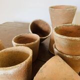 Lot of 10 terracotta pots circa 1930 graineterie