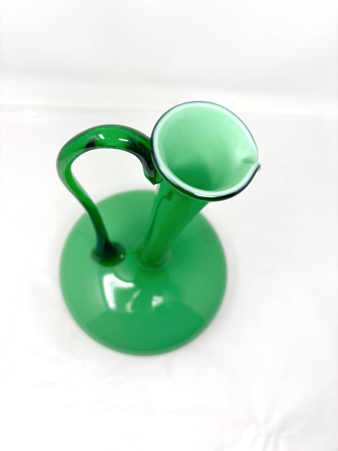 Vase carafe en opaline Empoli vert