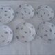 6 dessert plates decorated small porcelaiene flowers Sologne LAMOTTE