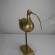 Old statuette bird brass deco vintage brass bird statue curlew