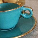 Tasse à bouillon Magdalithe vert Art Déco