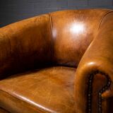 Vintage armchair cuir de mouton