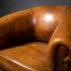 Fauteuil vintage cuir de mouton