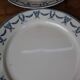 Set of 8 flat ironstone plates "Les Termes" Sarreguemines and Digoin