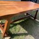 Brutalist dining table from the 1950s in solid elm.