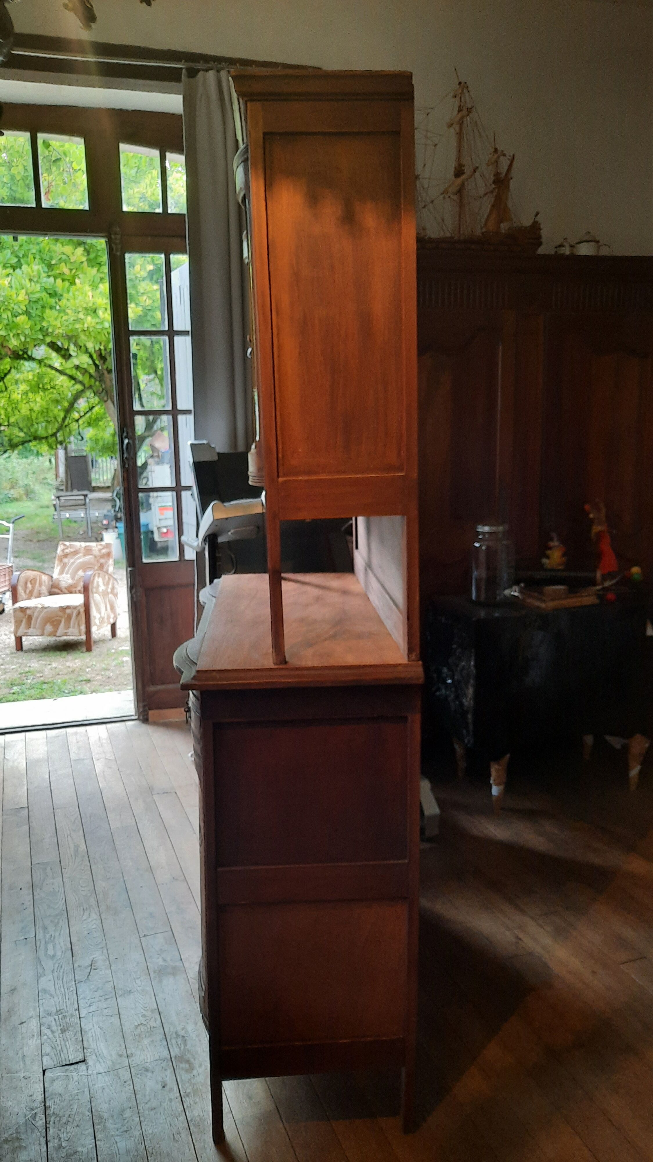 Two-body art deco style sideboard