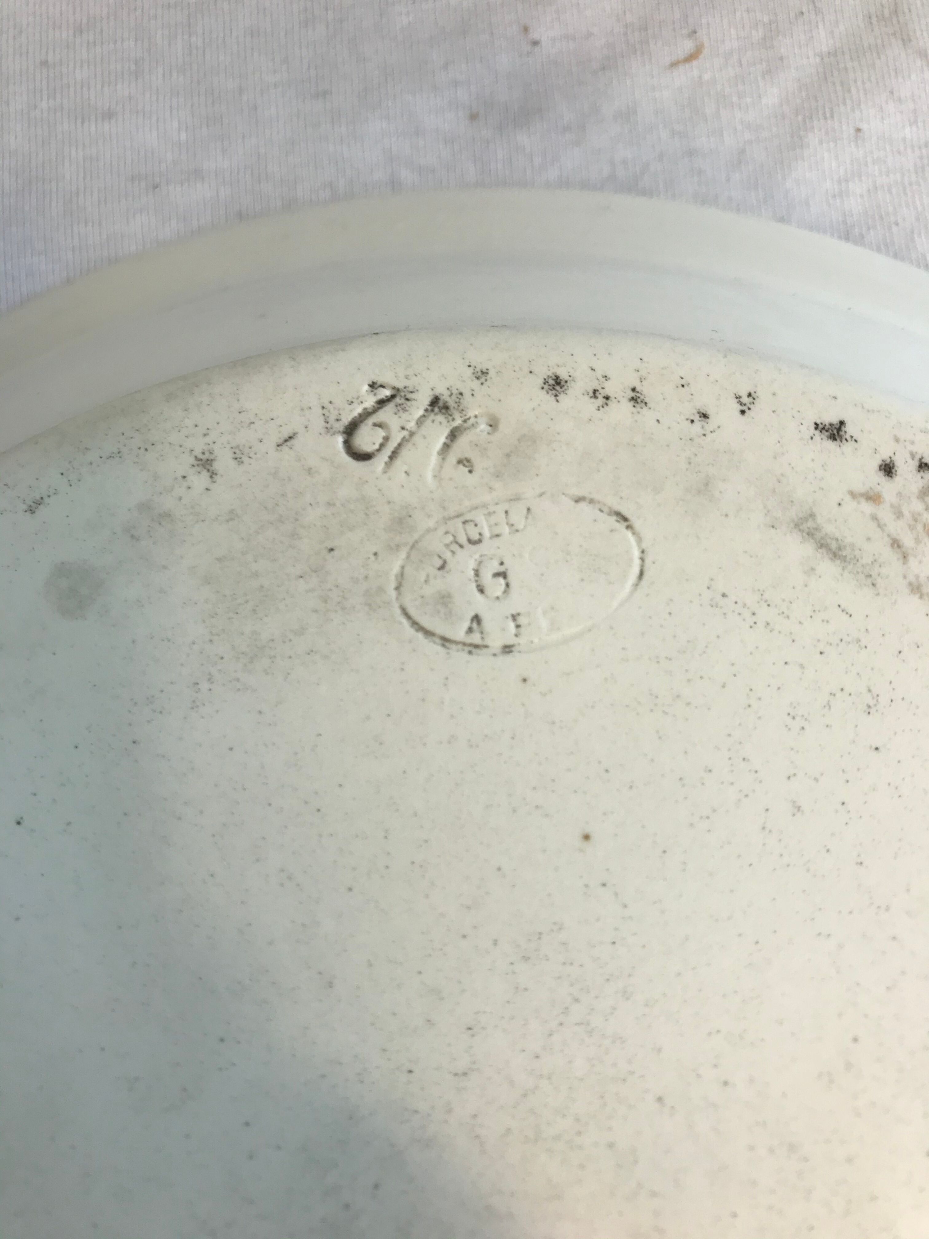 Old plate gs porcelain