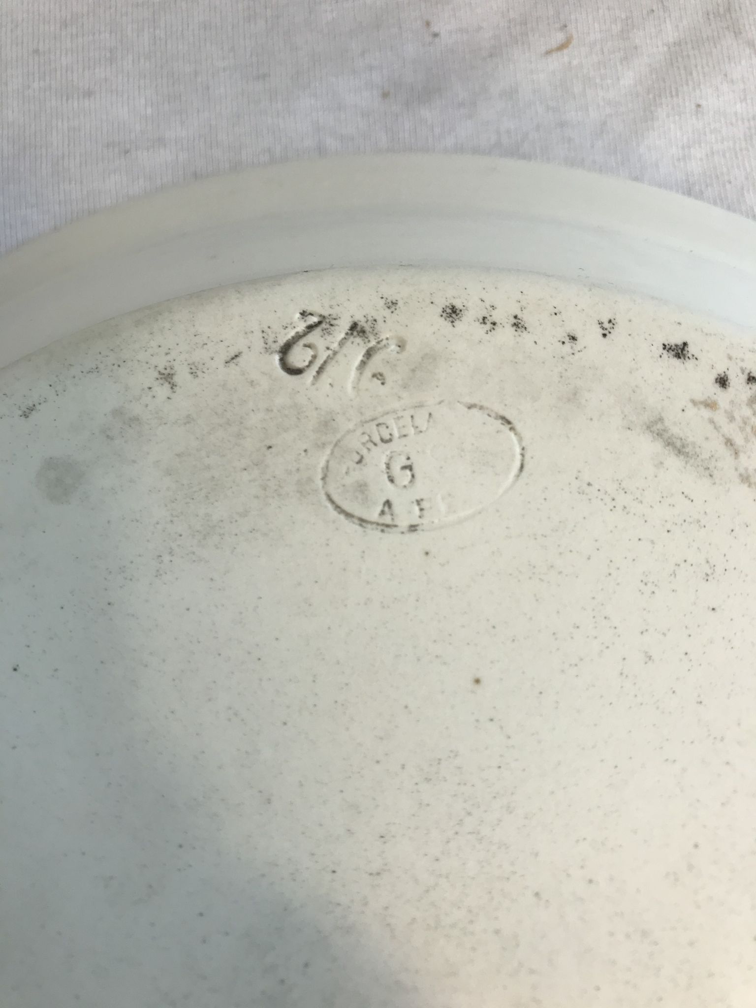 Old plate gs porcelain