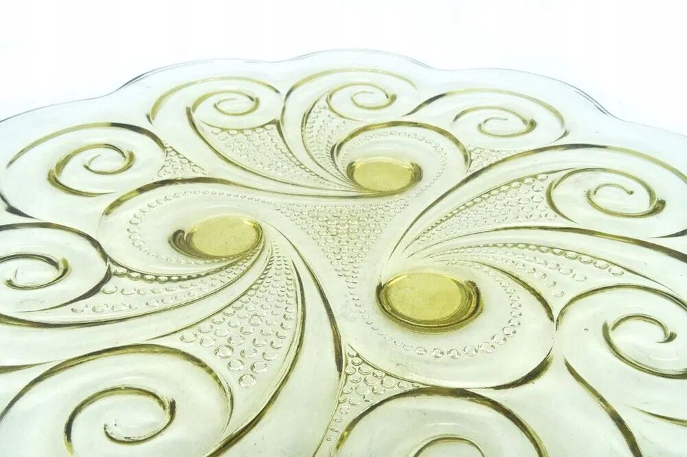 K4R Huta Józefina Assiette Citron ART DÉCO