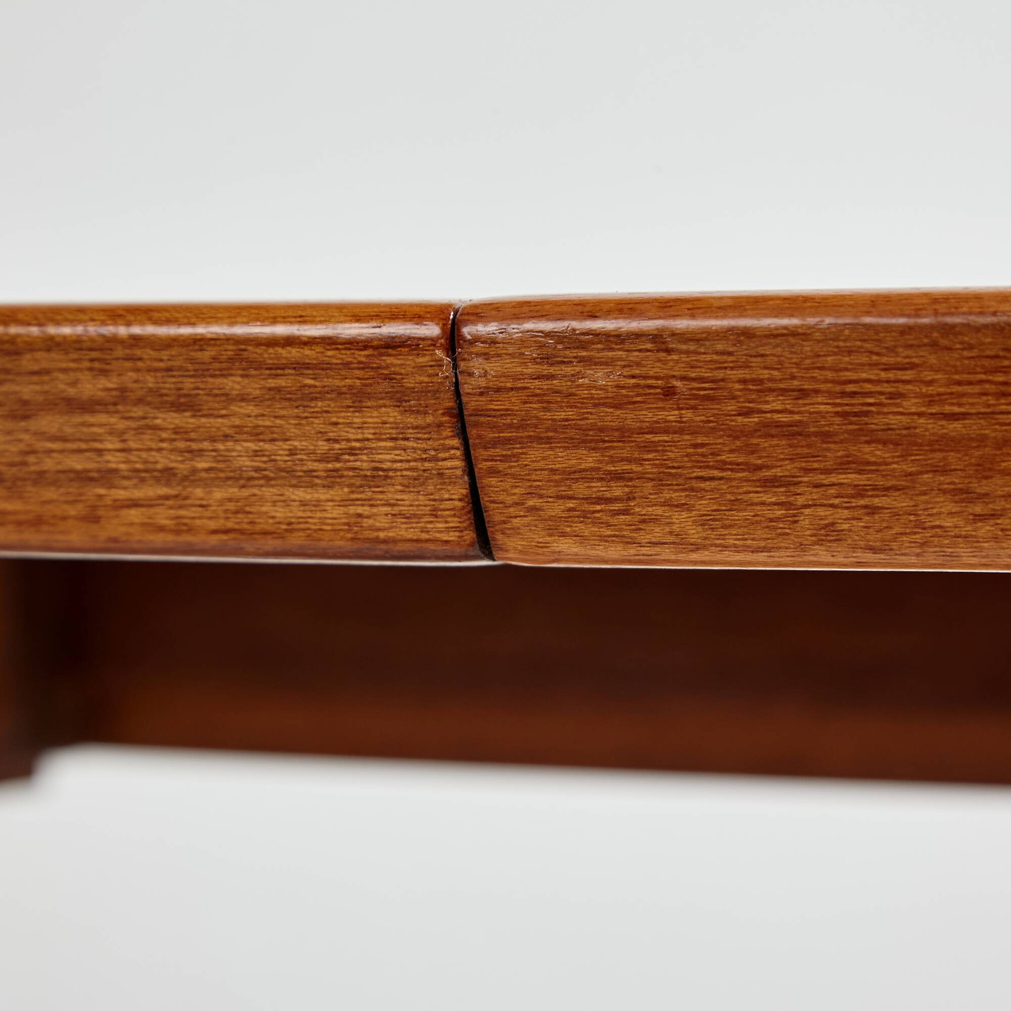 Restored teak dining table by henry rosengren hansen for brande møbelindustri mk9477