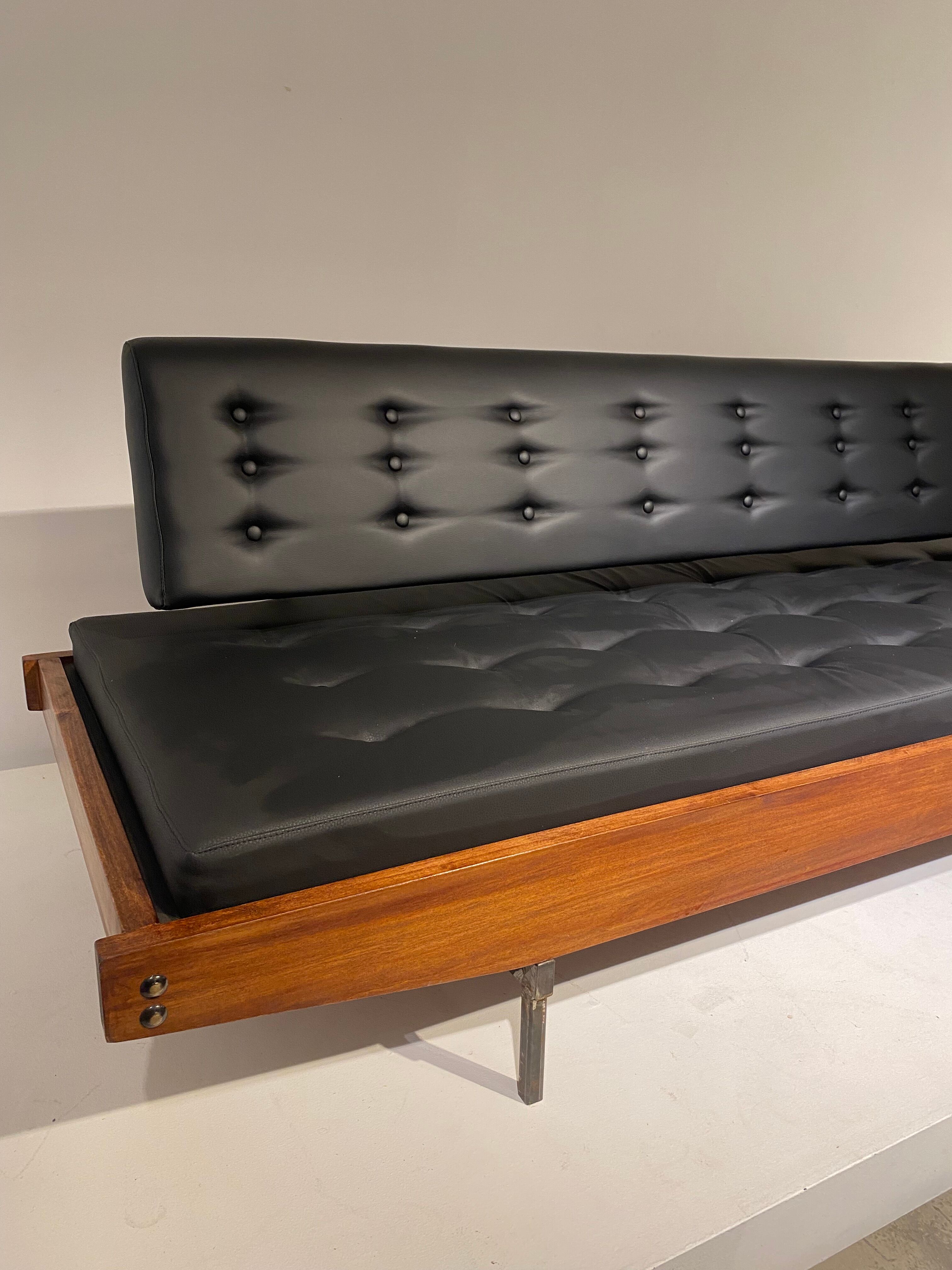 Black skai sofa