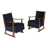 Pair of armchairs luge 1940s