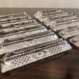 12 repose-couteaux en cristal vintage