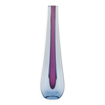 Soliflore Murano Flavio Poli Sommerso Blue Violet 30cm 479g
