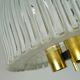 limburg mid century PENDANT LIGHT model P 239 a 4168 glass and brass 1960s
