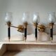 Pair of vintage 50s wall lights, 2 sconces