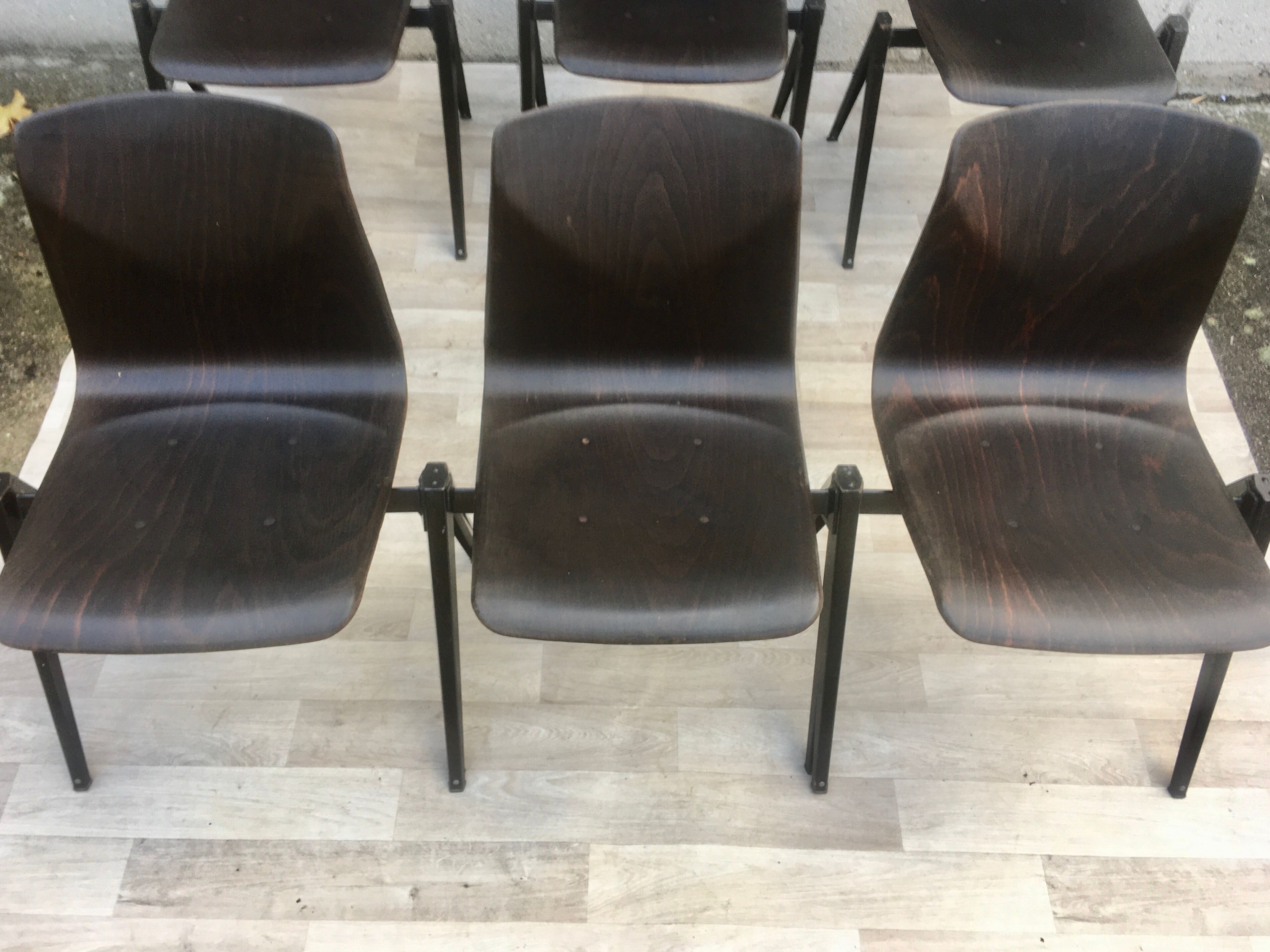 6 Industrial Chairs Galvanitas S22