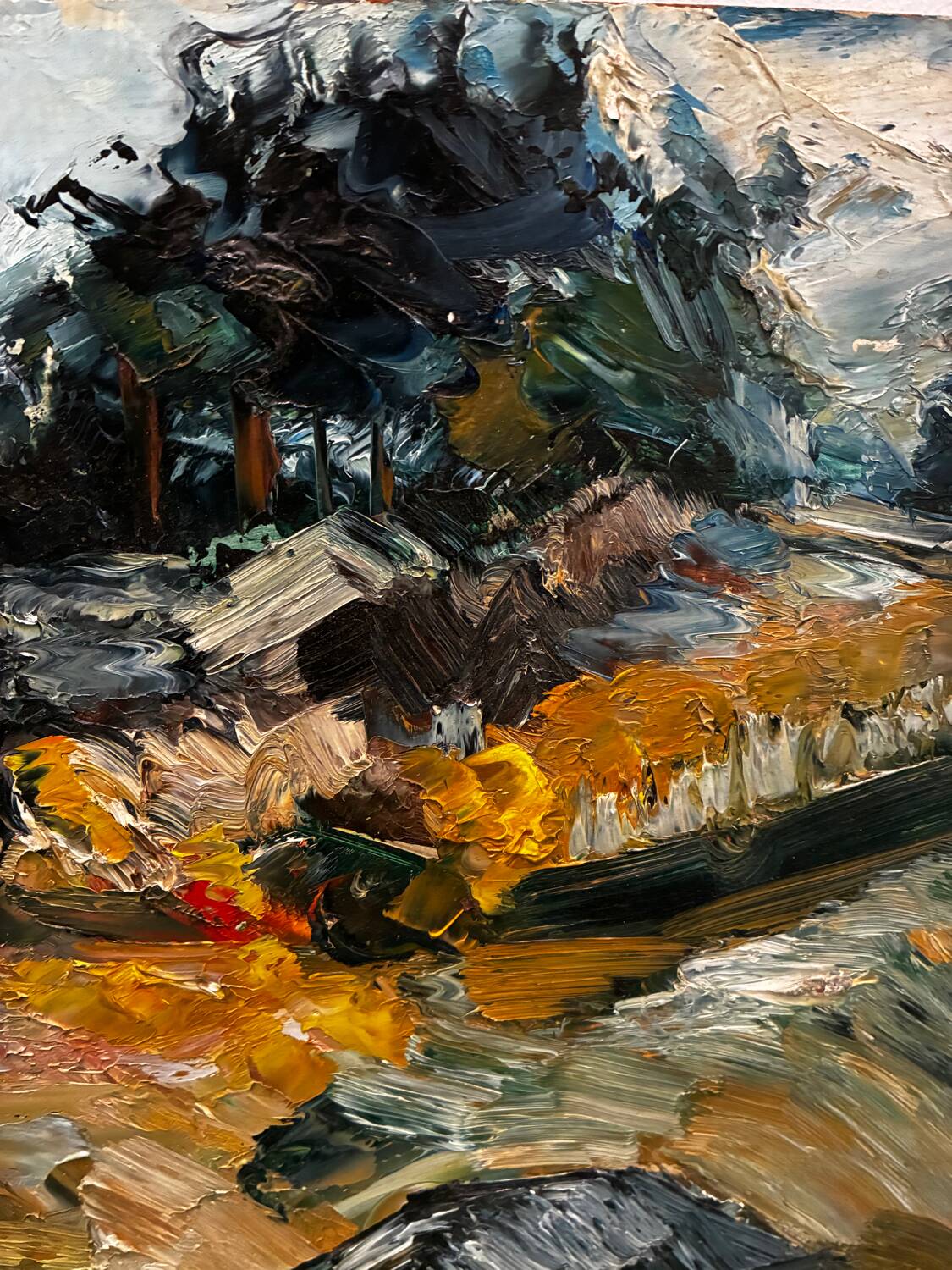 Tableau paysage Barbizon 1964