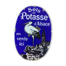 Ancienne plaque émaillée "Sels de Potasse d'Alsace" 40x59cm 1930