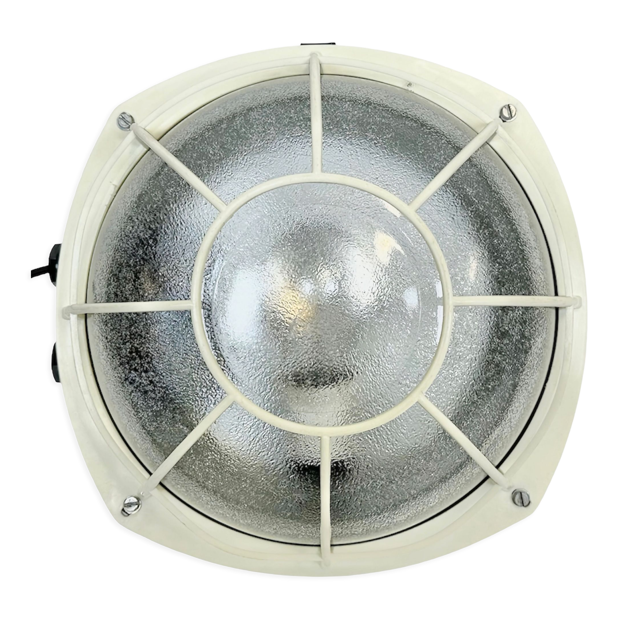 Industrial bakelite wall or ceiling light from Elektrosvit, 1980s